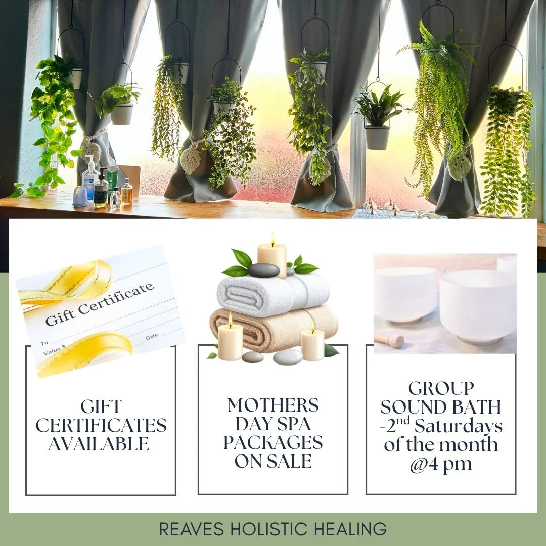 Just a few updates!! 🫶 Spring is here and everything is starting to bloom 🌼 &mdash; the perfect time to refresh, reset, and take a little time for yourself.

Sooo here&rsquo;s what&rsquo;s happening this month:

✨ Gift Certificates Available - Look