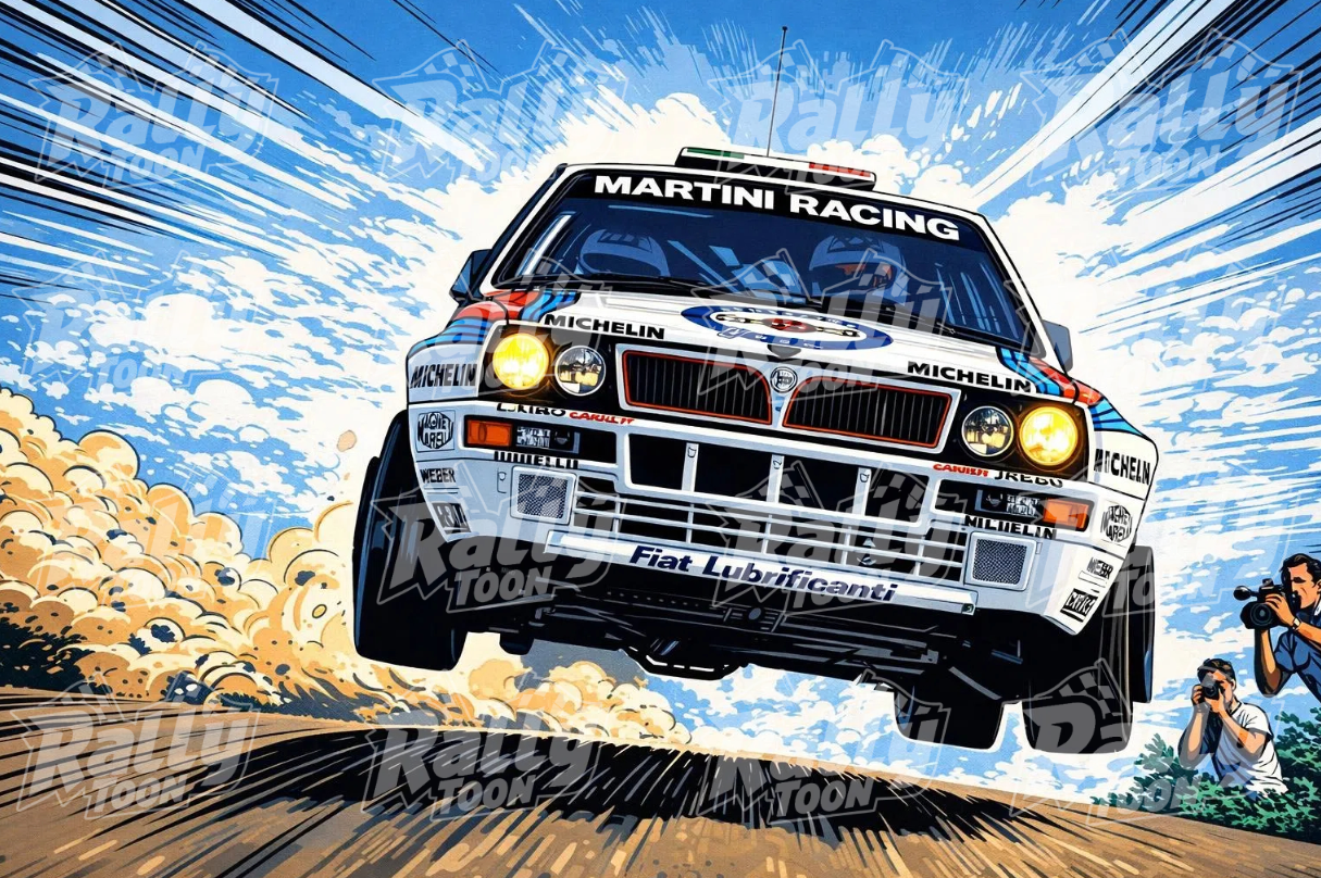 Lancia Super Delta HF jump