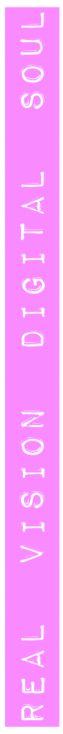 Vertical purple sign with black text reading "RELAUNCH VISION DIGITAL".