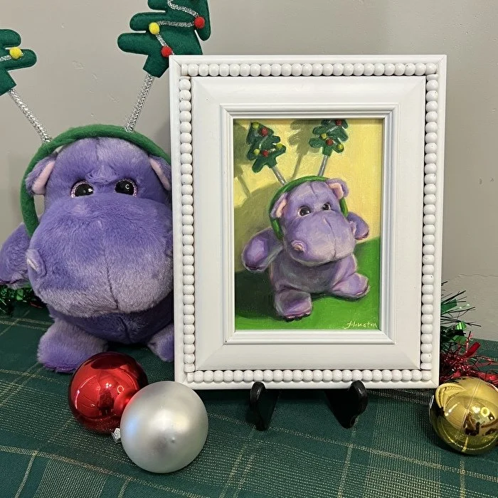 Oil on Paper - 7 in., 10 5/8 in. framed x 5 in., 8.5 in. framed - Available