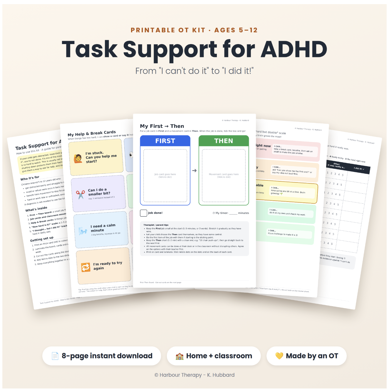 Task Support for ADHD: Printable Kit