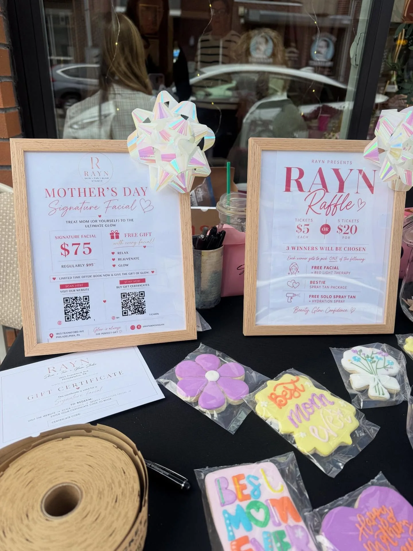Come by our Mother&rsquo;s Day Pop-Up today! 🌸

Flowers starting at $30
Free mimosas + treats
Raffles + giveaways
Gift certificates available
$75 discounted Signature Facials

📍RAYN Skin + Tan + Glam Studio
1805 Frankford Ave
12&ndash;5 PM

@bloomb