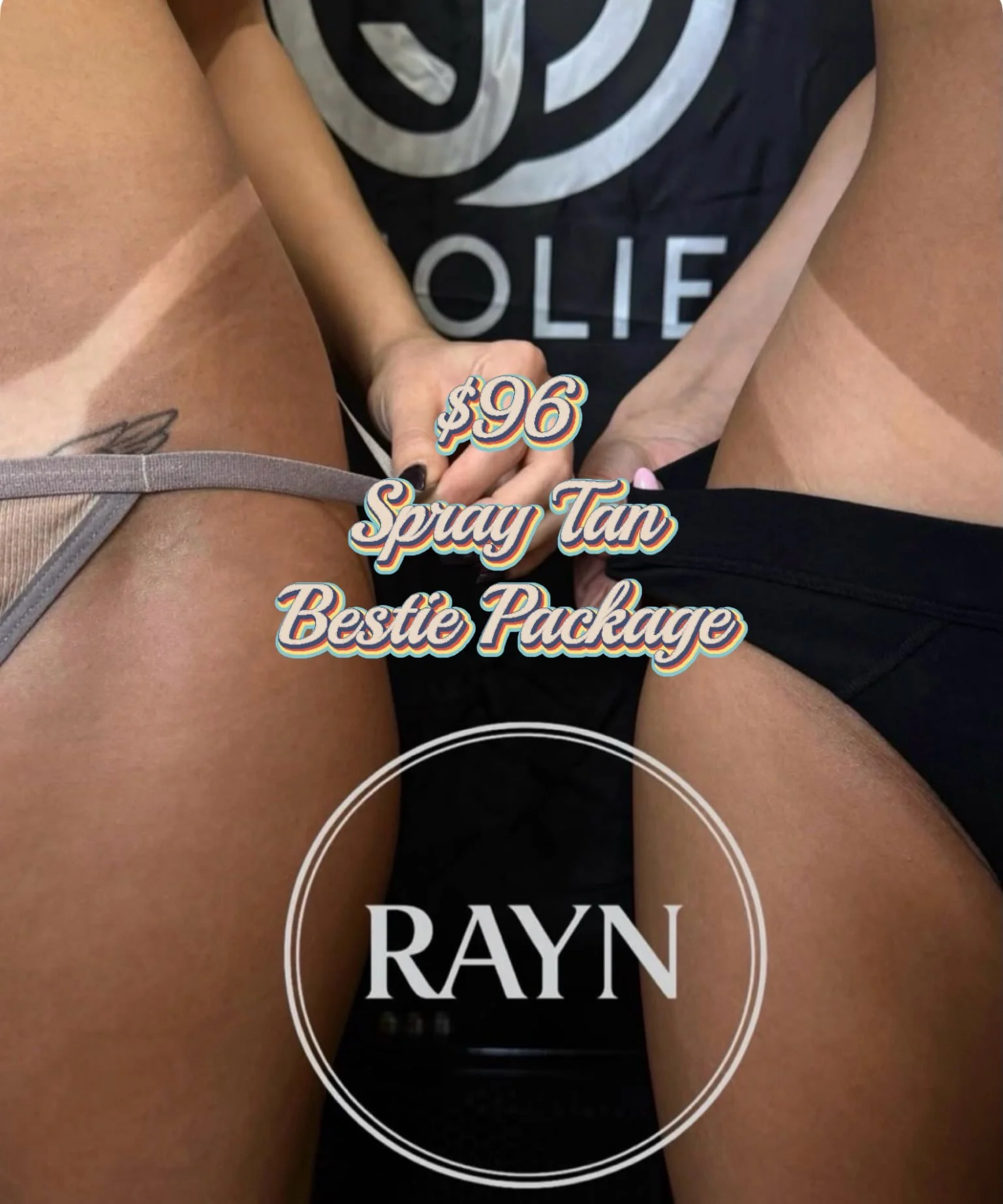 Grab your bestie &amp; glow together with our $96 Spray Tan Bestie Package 2 custom spray tans for just $96! 👯&zwj;♀️☀️

Perfect for girls&rsquo; nights, birthdays, vacations, weddings, or just because you both deserve a fresh glow. ✨

📍 RAYN Skin 
