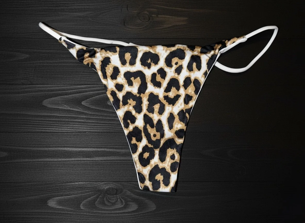 Animal Print Thong