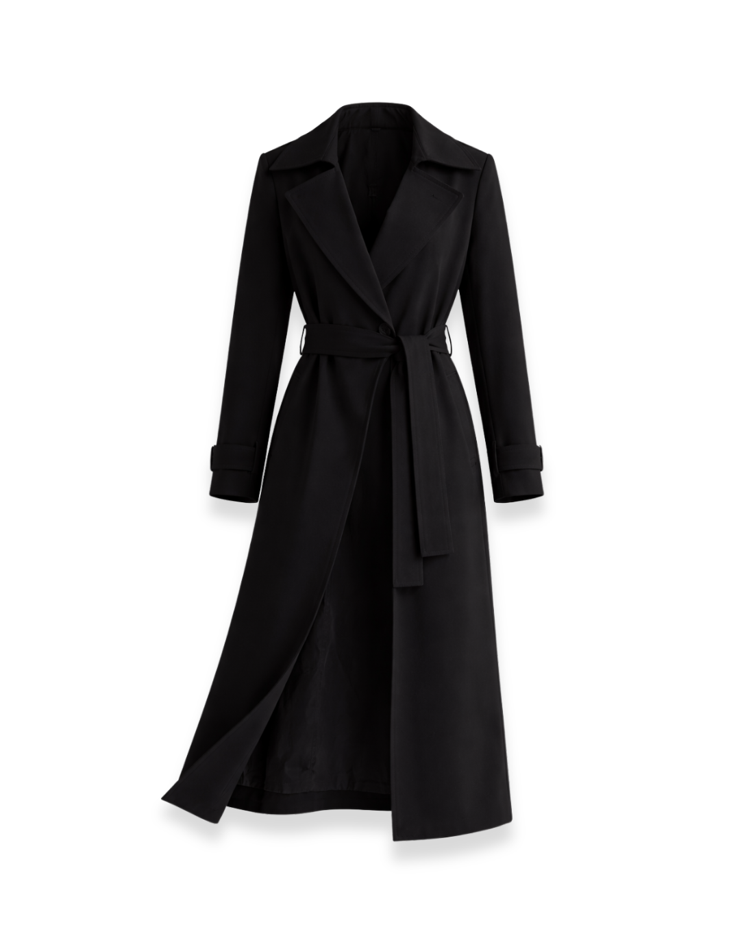 womens black wool coat long under $100.png