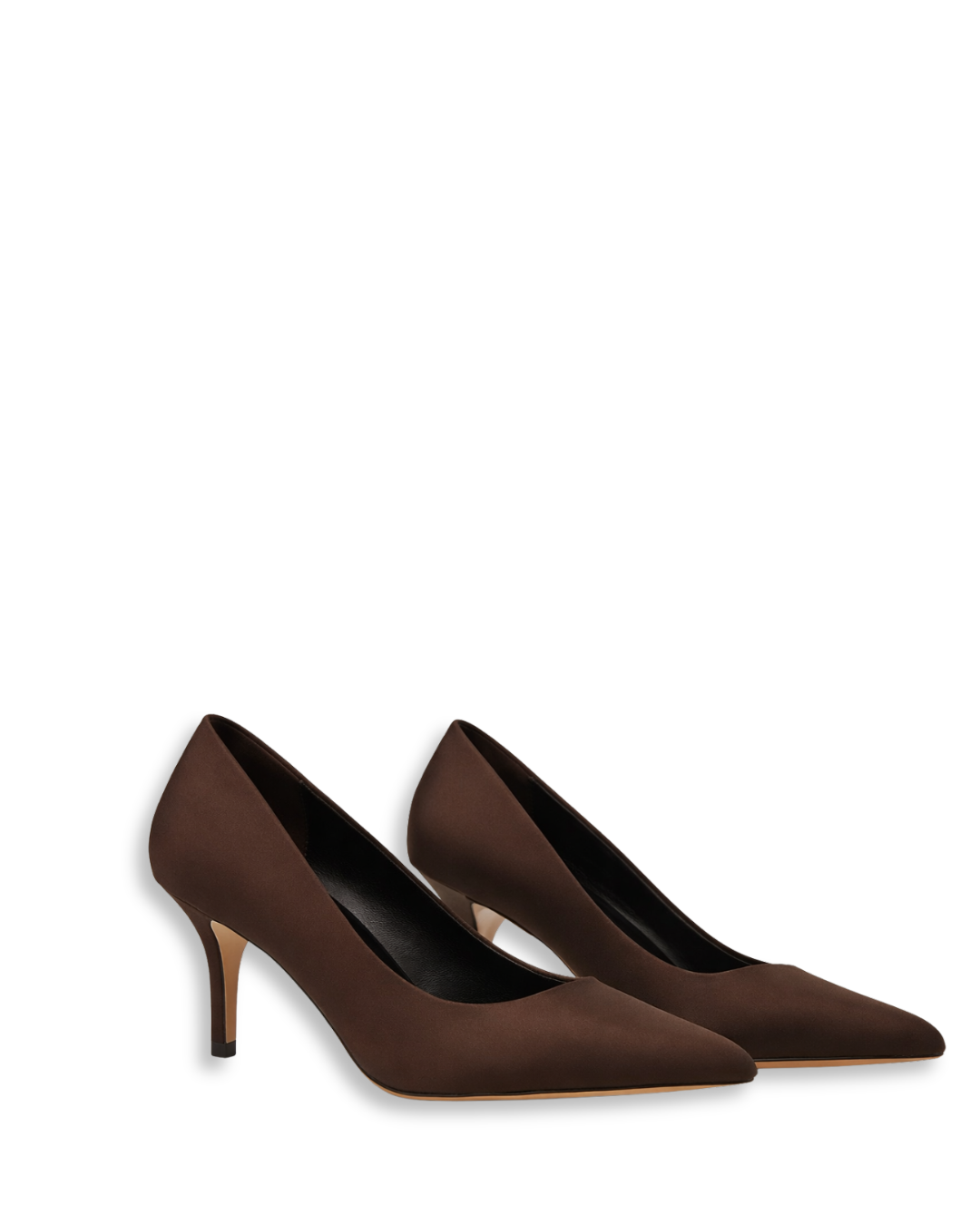 chloe chocolate satin heel pumps for womens fashion.png