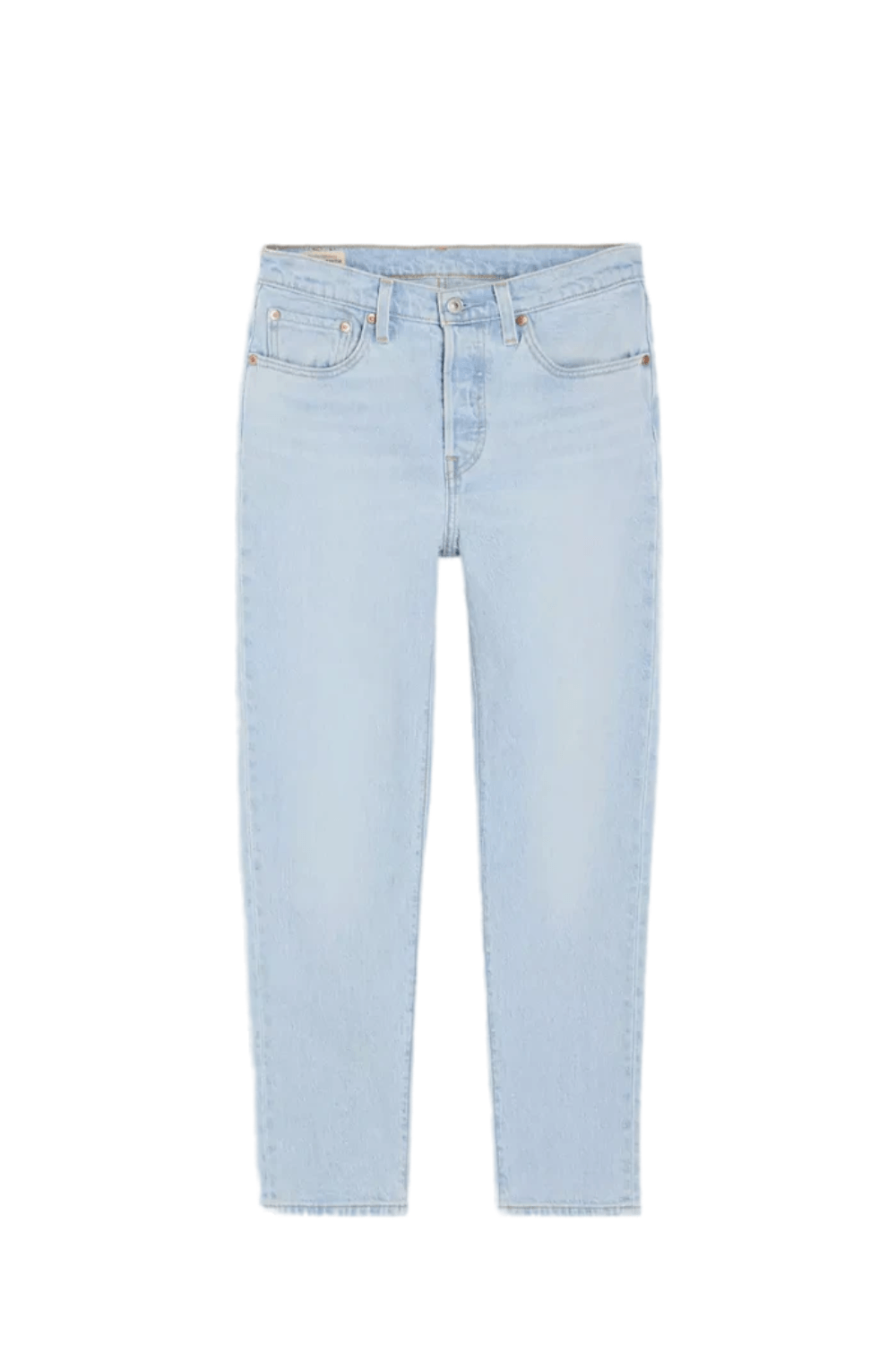 spring outfit ideas for women light washed ankle jeans.png
