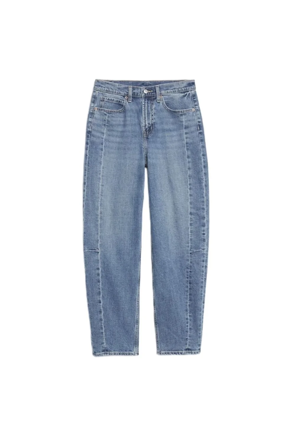 spring outfit idea women medium wash barrel jeans.jpg