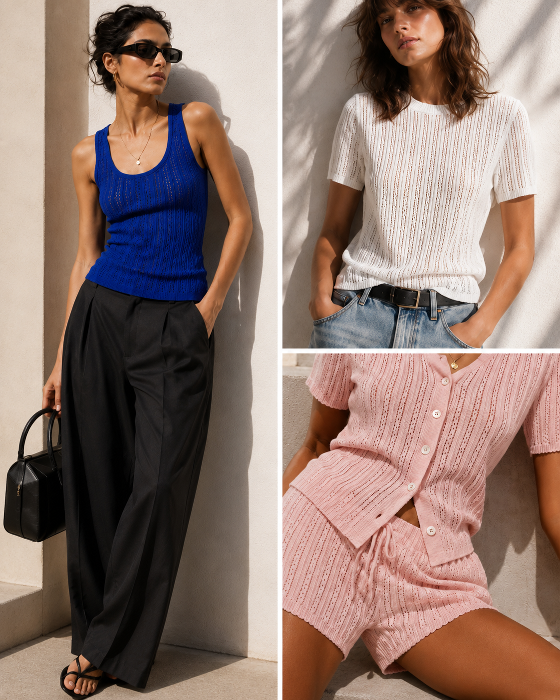 What Is Pointelle? A Visual Guide to the Knit Showing Up on Tops, Tanks and Cardigans