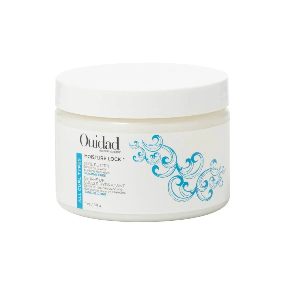 Ouidad Moisture Lock Curl Butter for hydrated, defined curls with touchable softness.