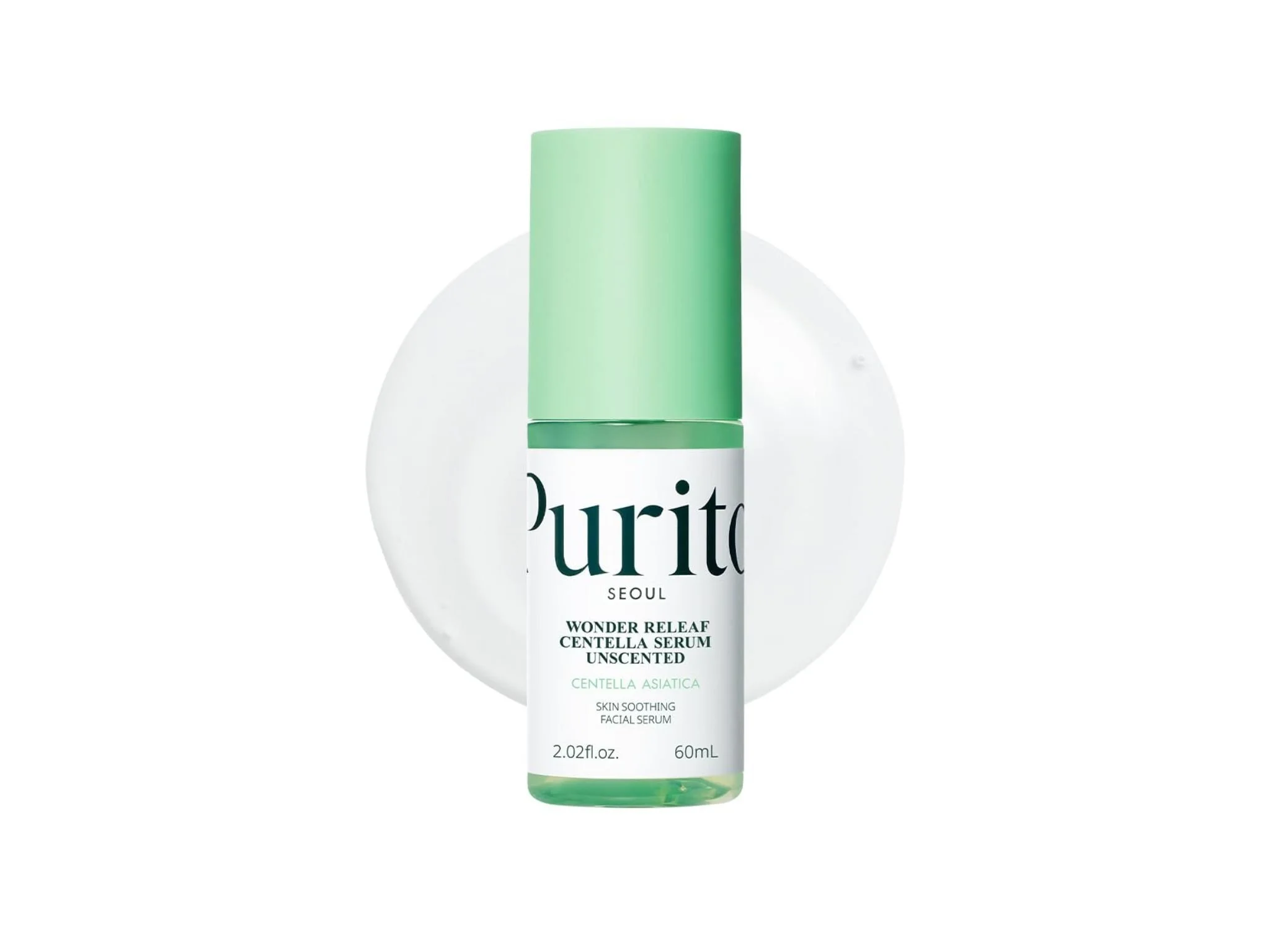 PURITO Wonder Releaf Centella Serum Unscented for sensitive skin and barrier support.