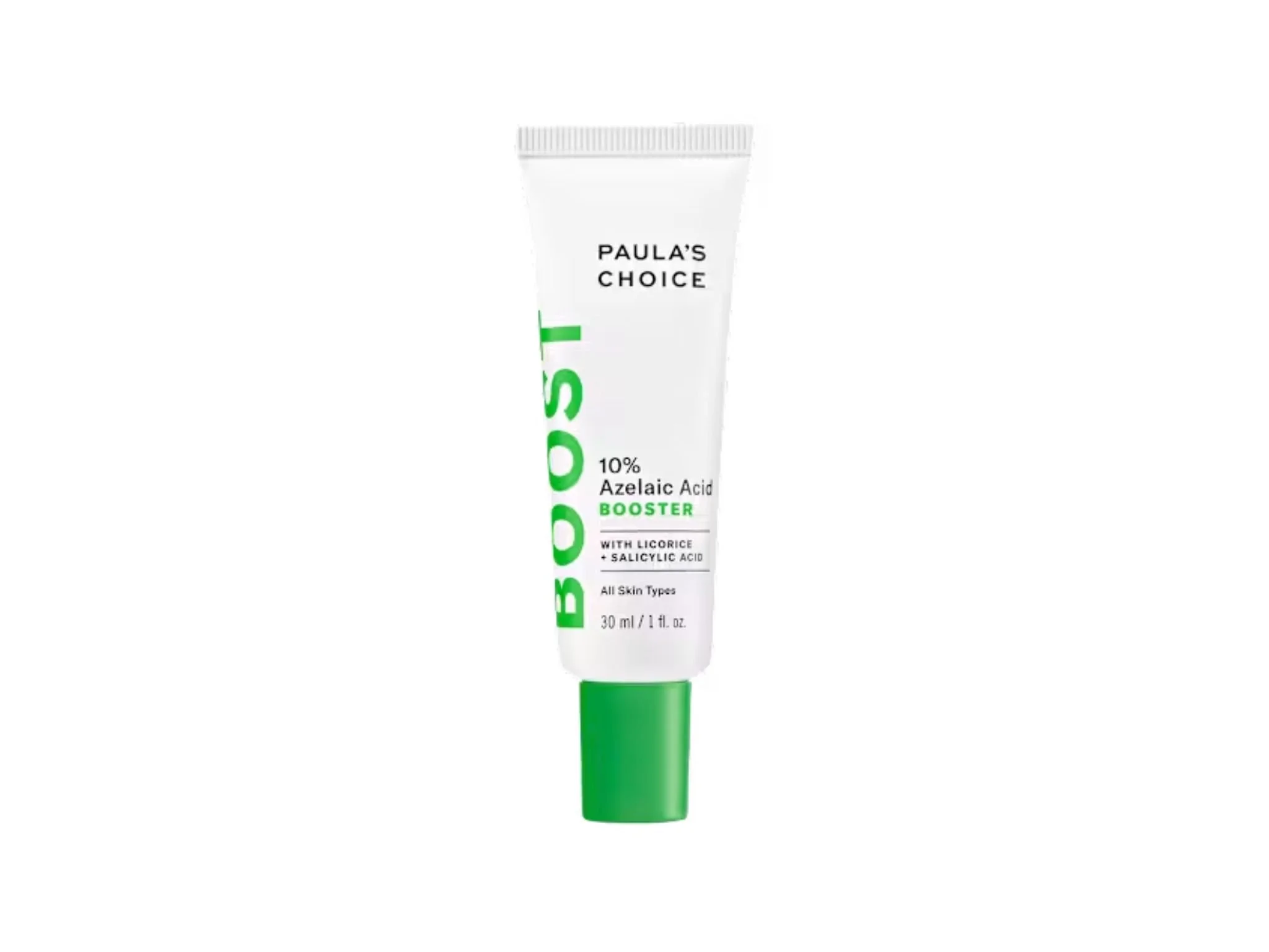 Paula’s Choice Azelaic Acid Booster for post-breakout marks, acne and uneven skin tone.