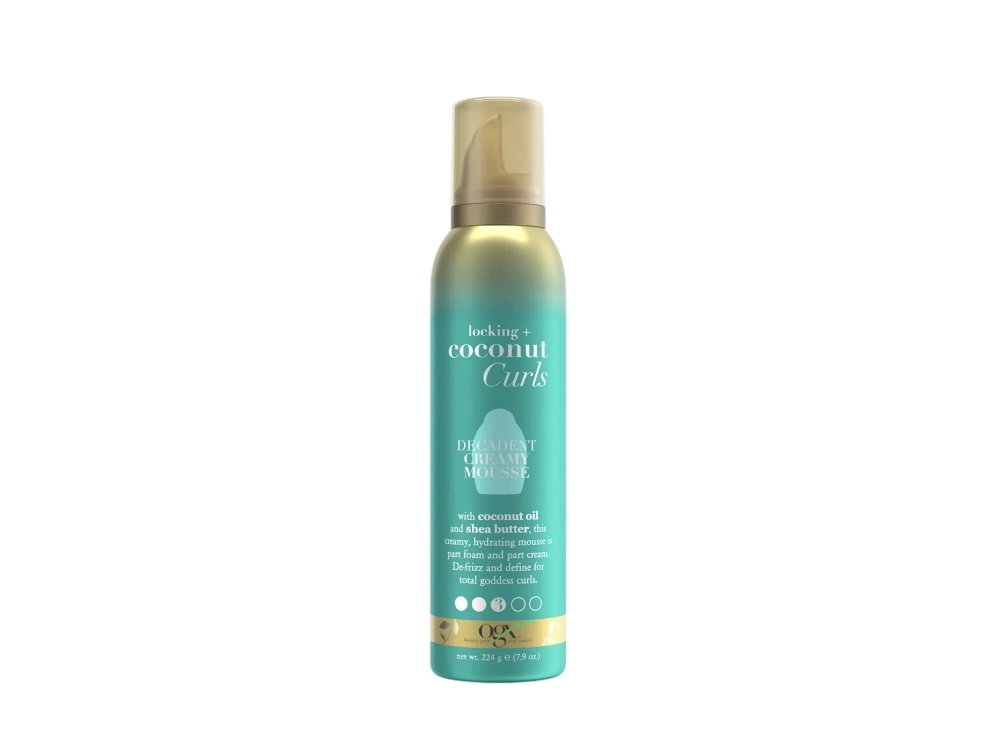 OGX Coconut Curls Mousse for fine hair to add body and prep curls for longer-lasting hold.