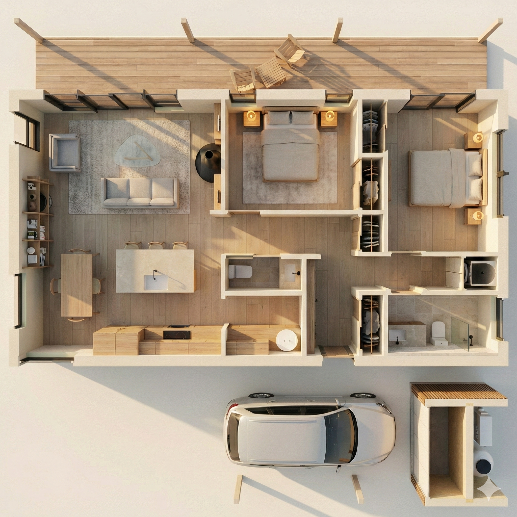 West house 1-story floor plan