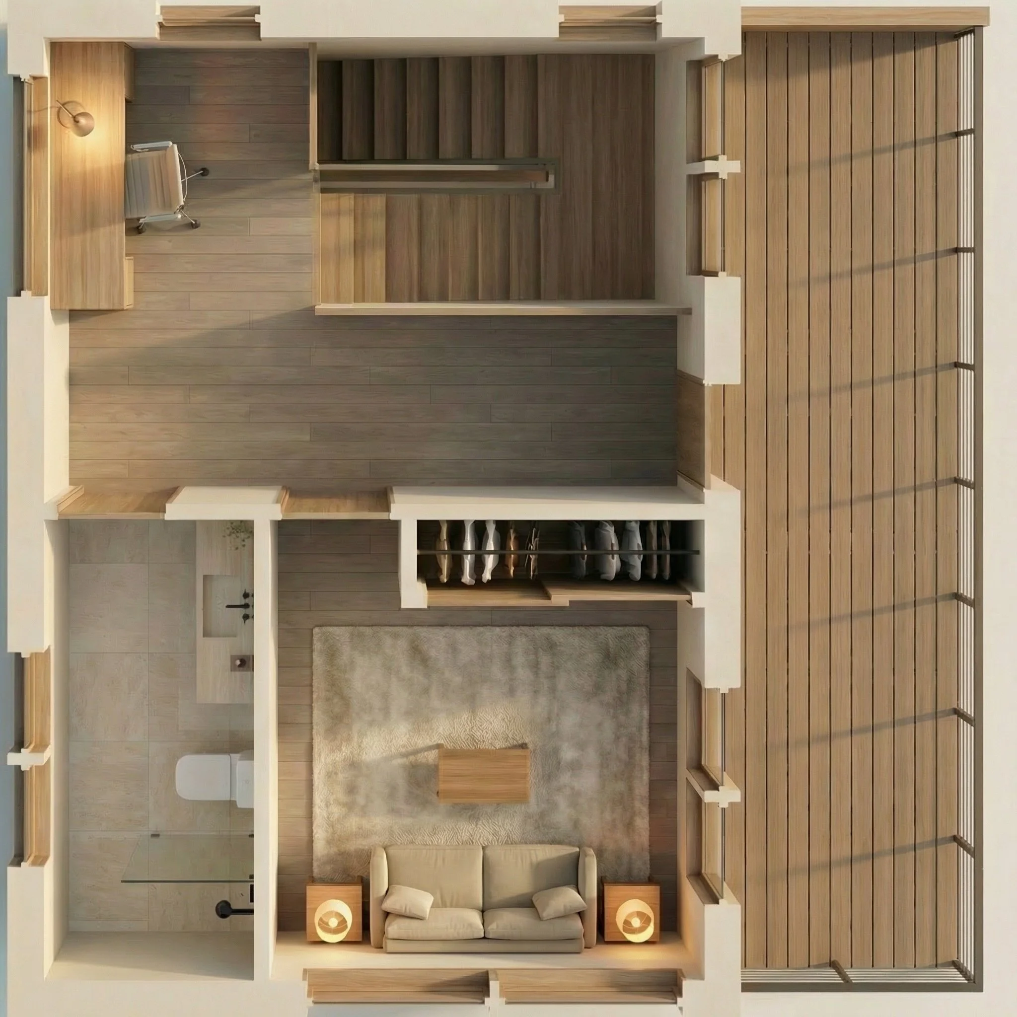 West house 2-story floor plan, second floor