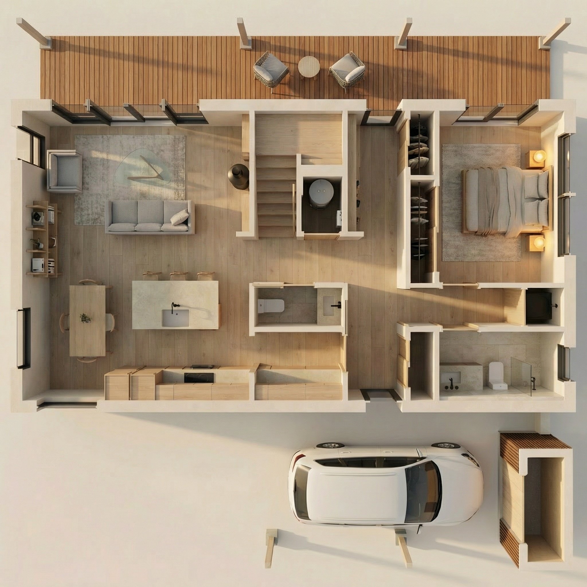 West house 2-story floor plan, first floor