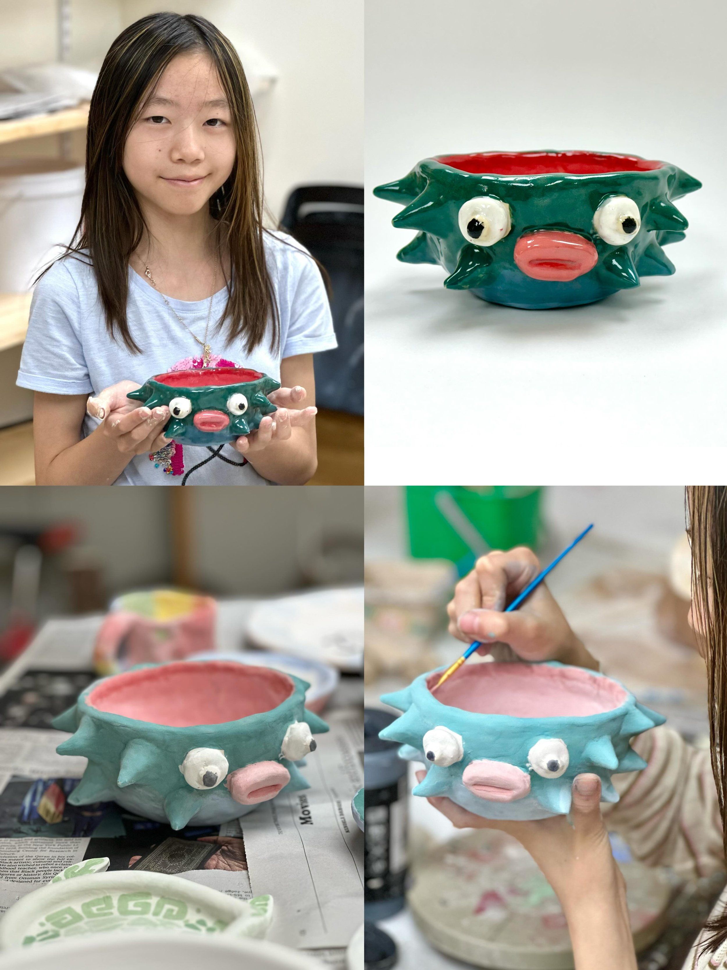 🏺✨ From clay to color! Our pottery students are in the final stages of their creative journey, carefully applying underglaze and bringing their pieces to life with beautiful colors and details. 🎨🖌️

Seeing their ideas transform into finished ceram