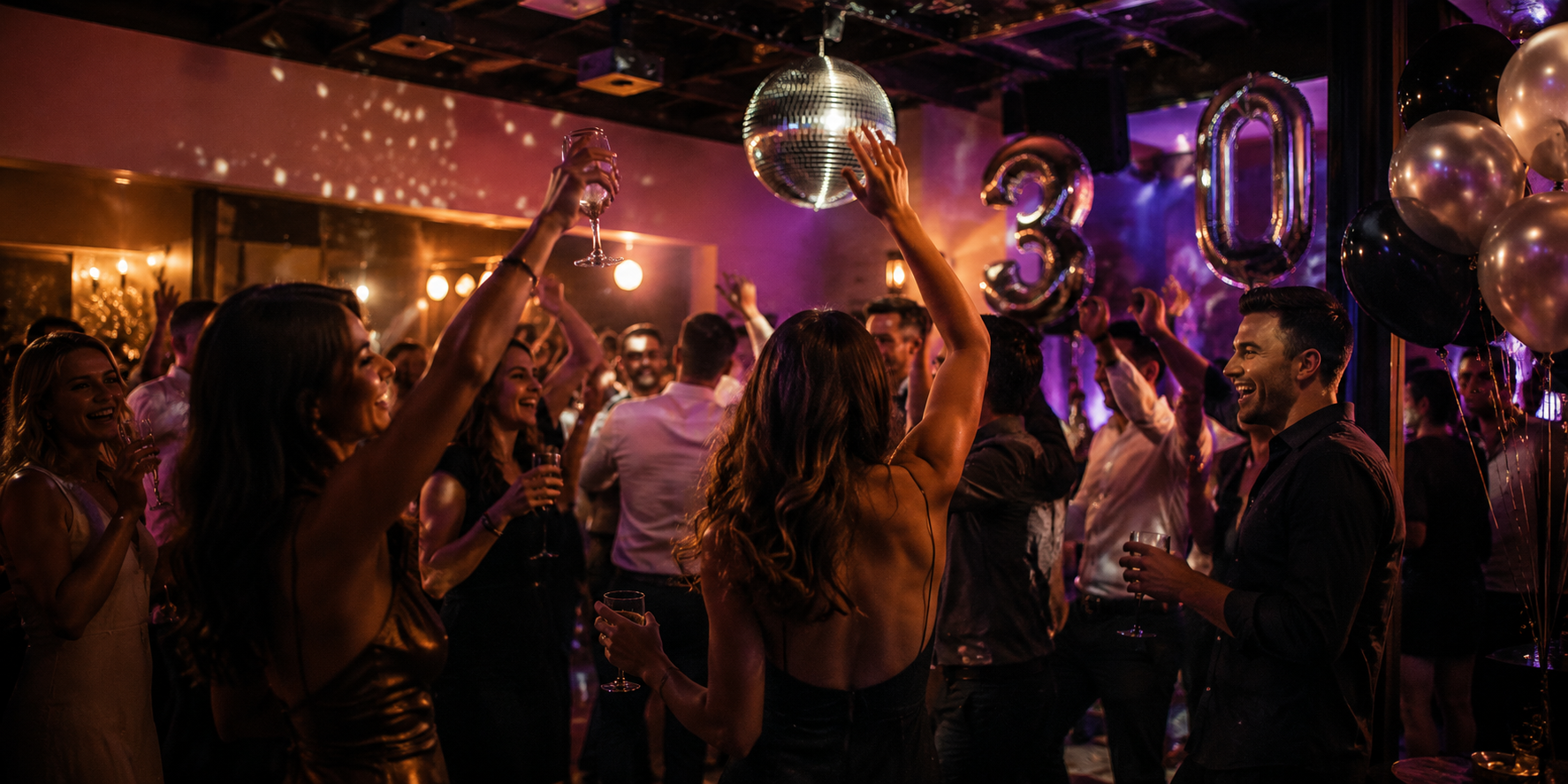 30th Birthday event dancefloor