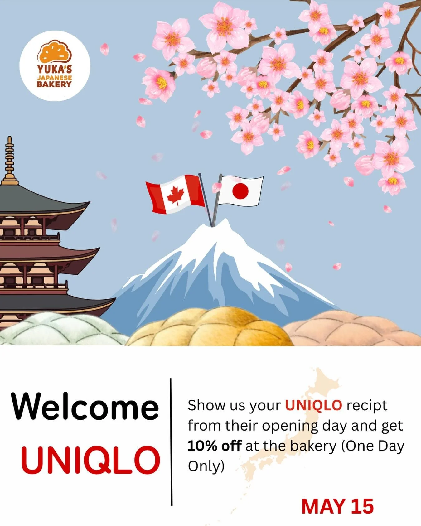 UNIQLO is here!!!

We at Yuka&rsquo;s Bakery are excited for UNIQLO to be joining the Winnipeg shopping scene.

UNIQLO is a store that holds a special place in my heart, especially with it and I being from Japan! 🇯🇵

To celebrate their opening, we 
