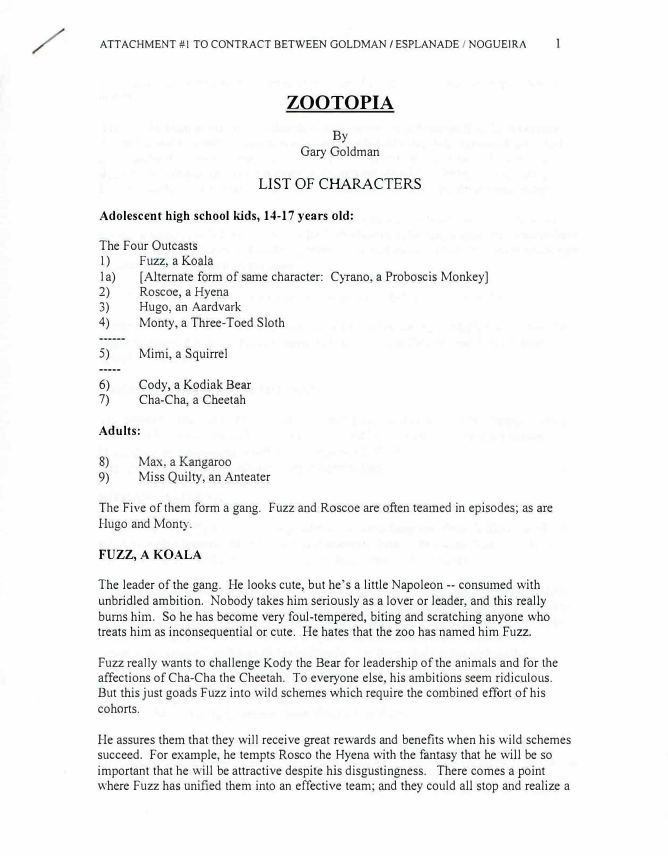 Gary's Zootopia Characters