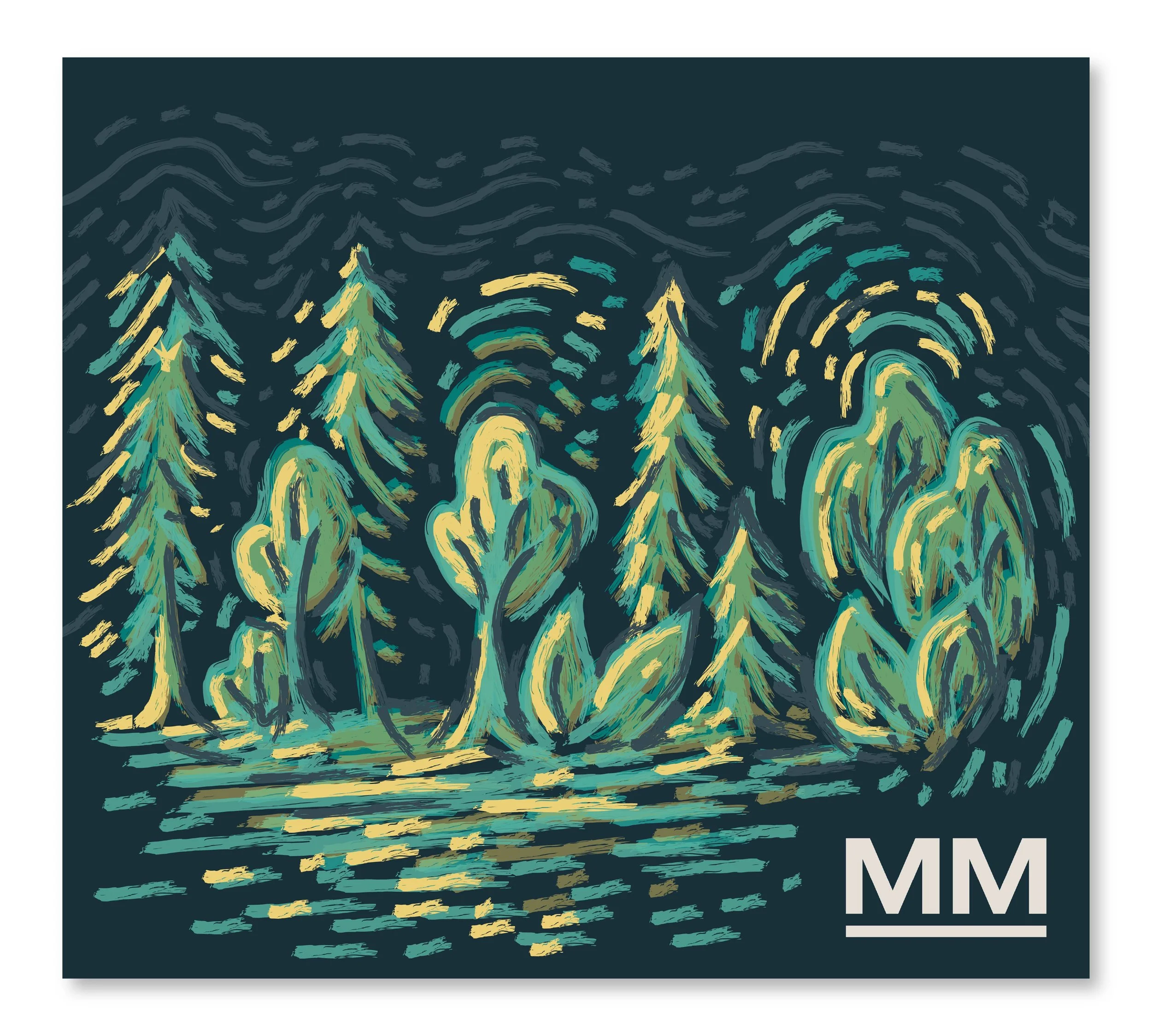 Teal and Yellow Forest