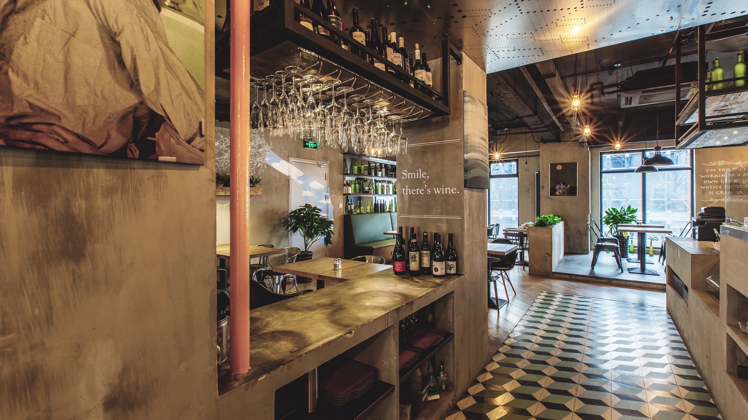 Yimeng Wang – commercial project – restaurant interior with narrative spatial sequence