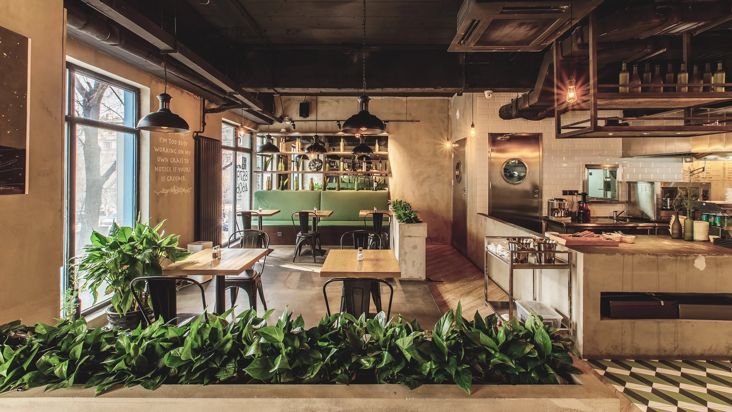 Yimeng Wang – commercial project – restaurant interior with narrative spatial sequence