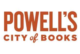Powell's City of Books logo with brown text on a white background.