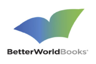 Better World Books logo with a stylized open book in blue and green