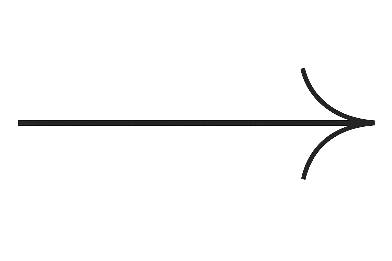 Diagram of a unidirectional arrow showing the process of diffusion, where particles move from an area of higher concentration to an area of lower concentration.