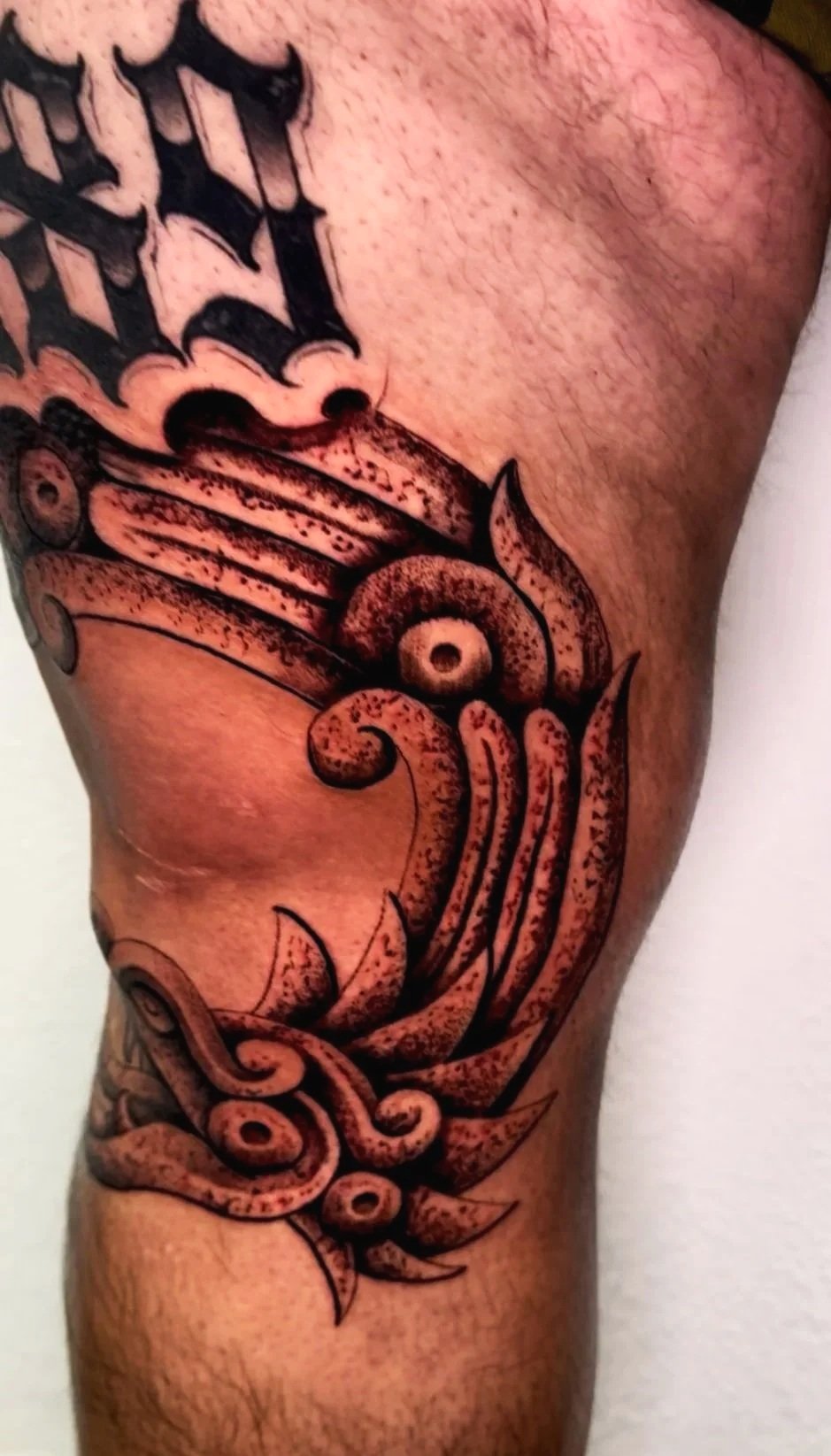 freehand quetzalcoatl tattoo