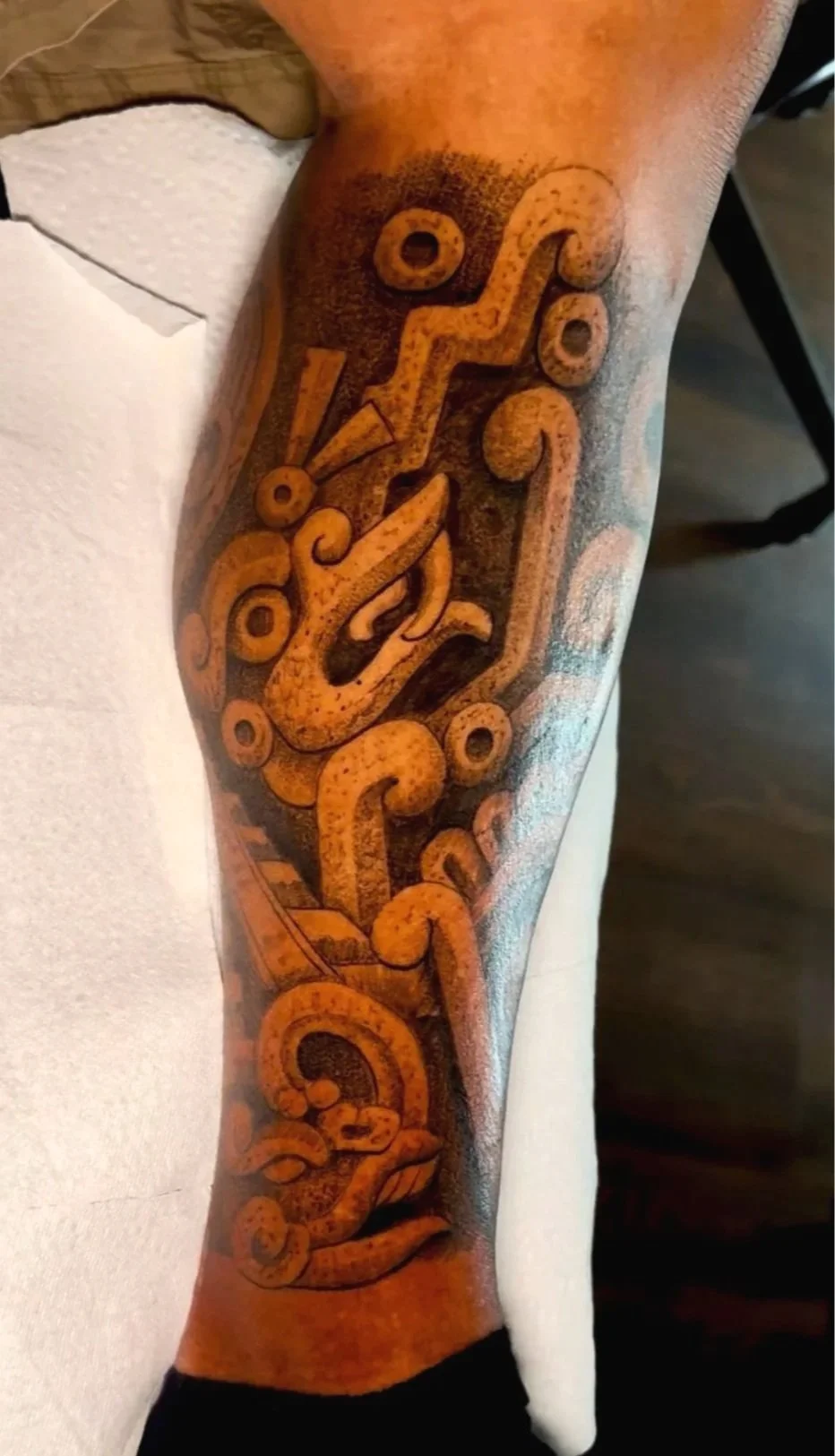 cuetzpalin mexica aztec tattoo