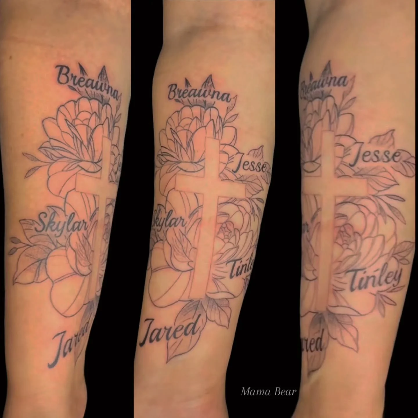 Beautiful #tattoo by mamabear #ScriptTattoo #FineLineTattoo