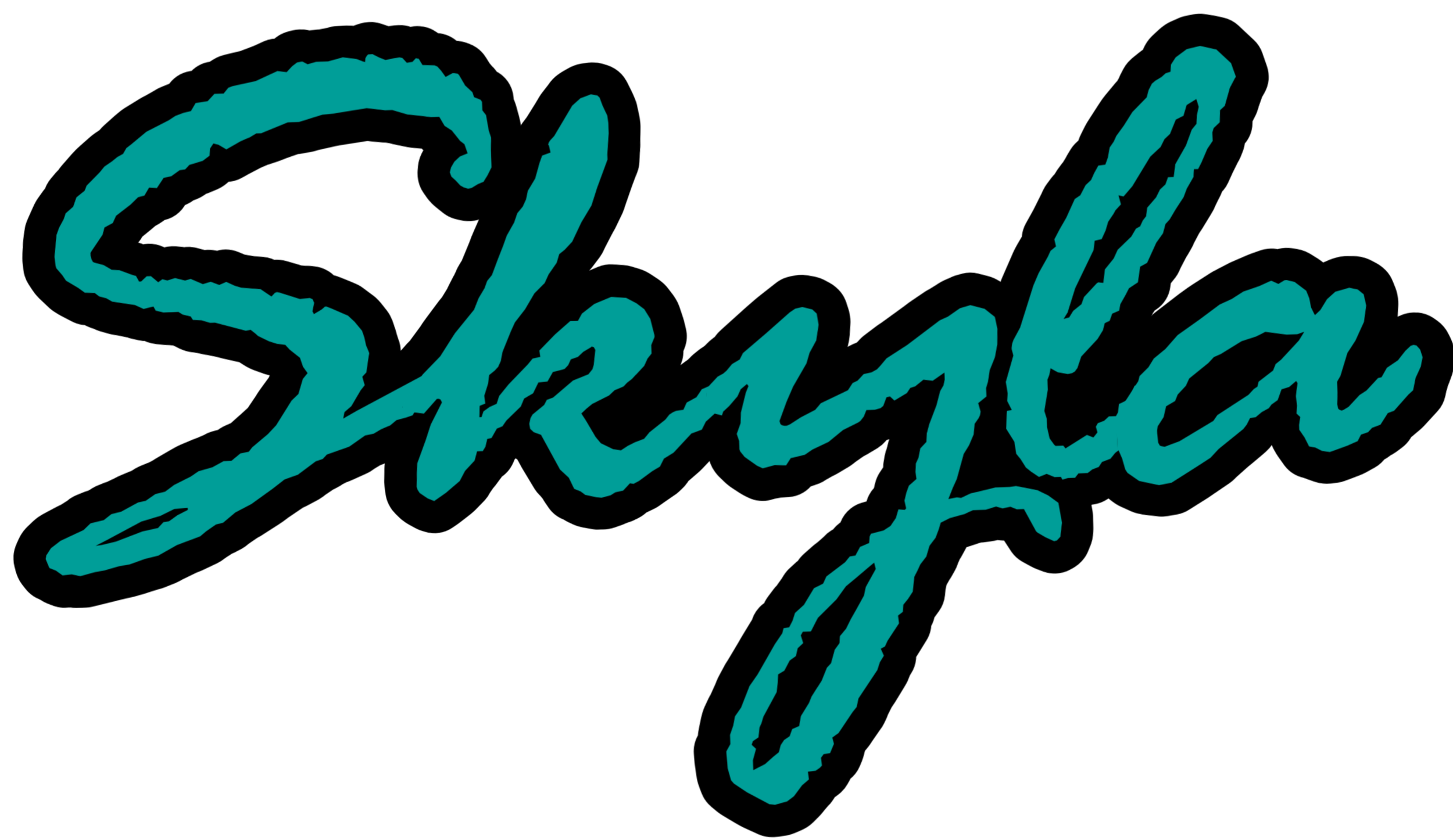 Stylized teal cursive text spelling 'Dream' on a black background.