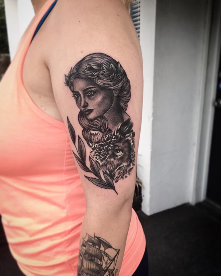Tattoo Artist Louie Abbott of Panama City Florida. Now located at Divinely Ink'd Tattoo studio one mile east of Panama City Beach Florida.