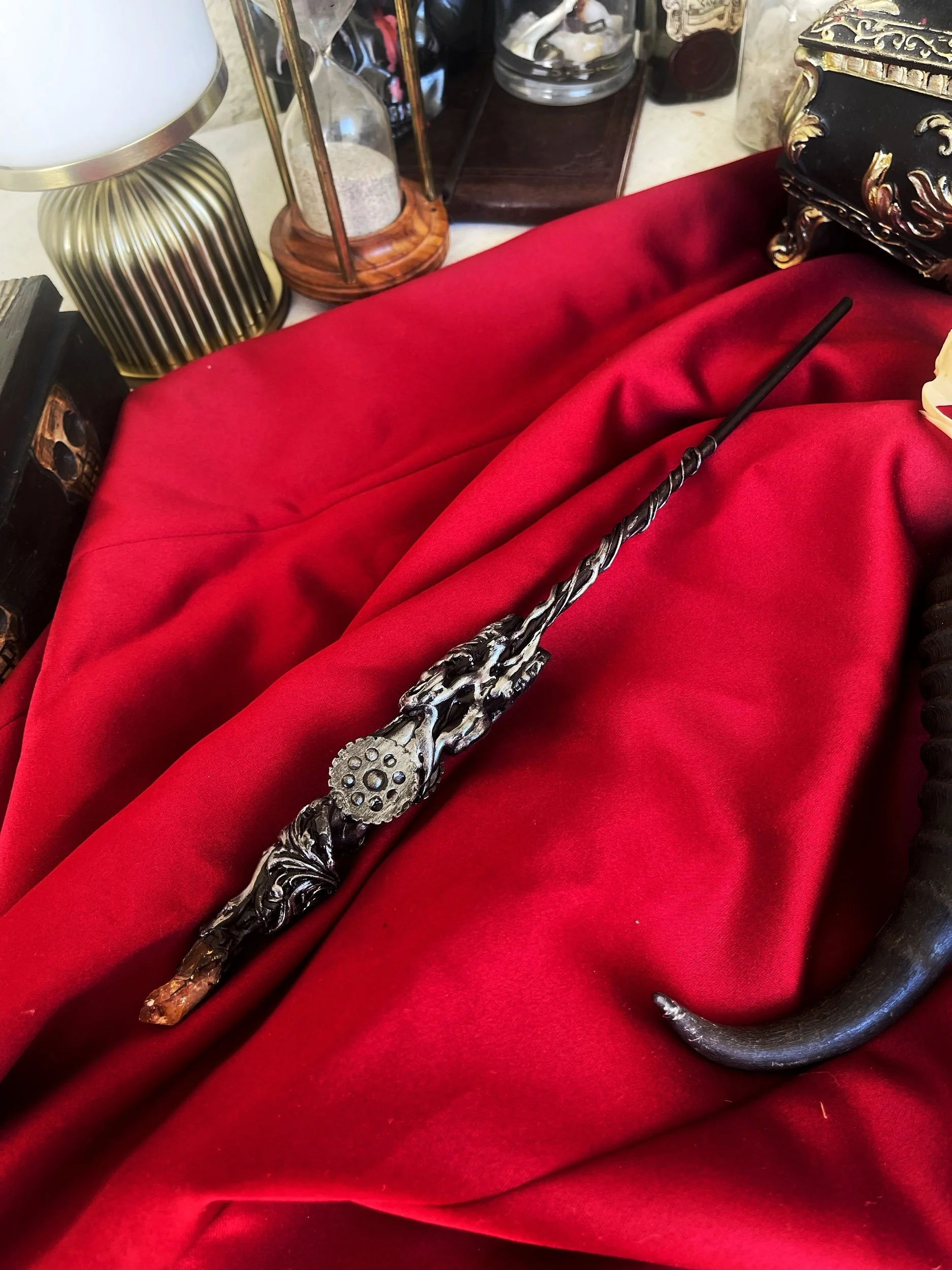 The Gilded Mechanism Citrine Wand