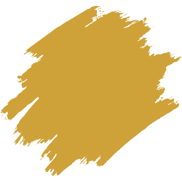 Gold paint splatter on black background