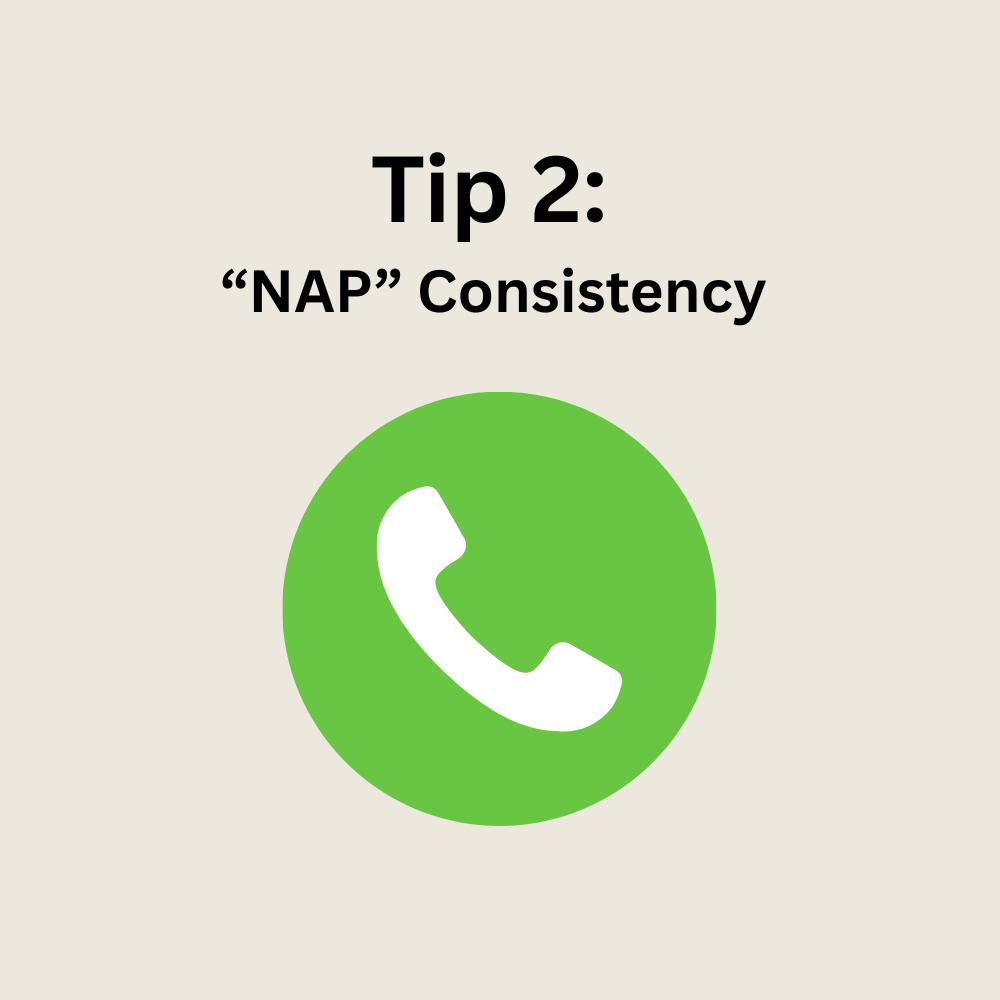 Tip 2: NAP Consistency