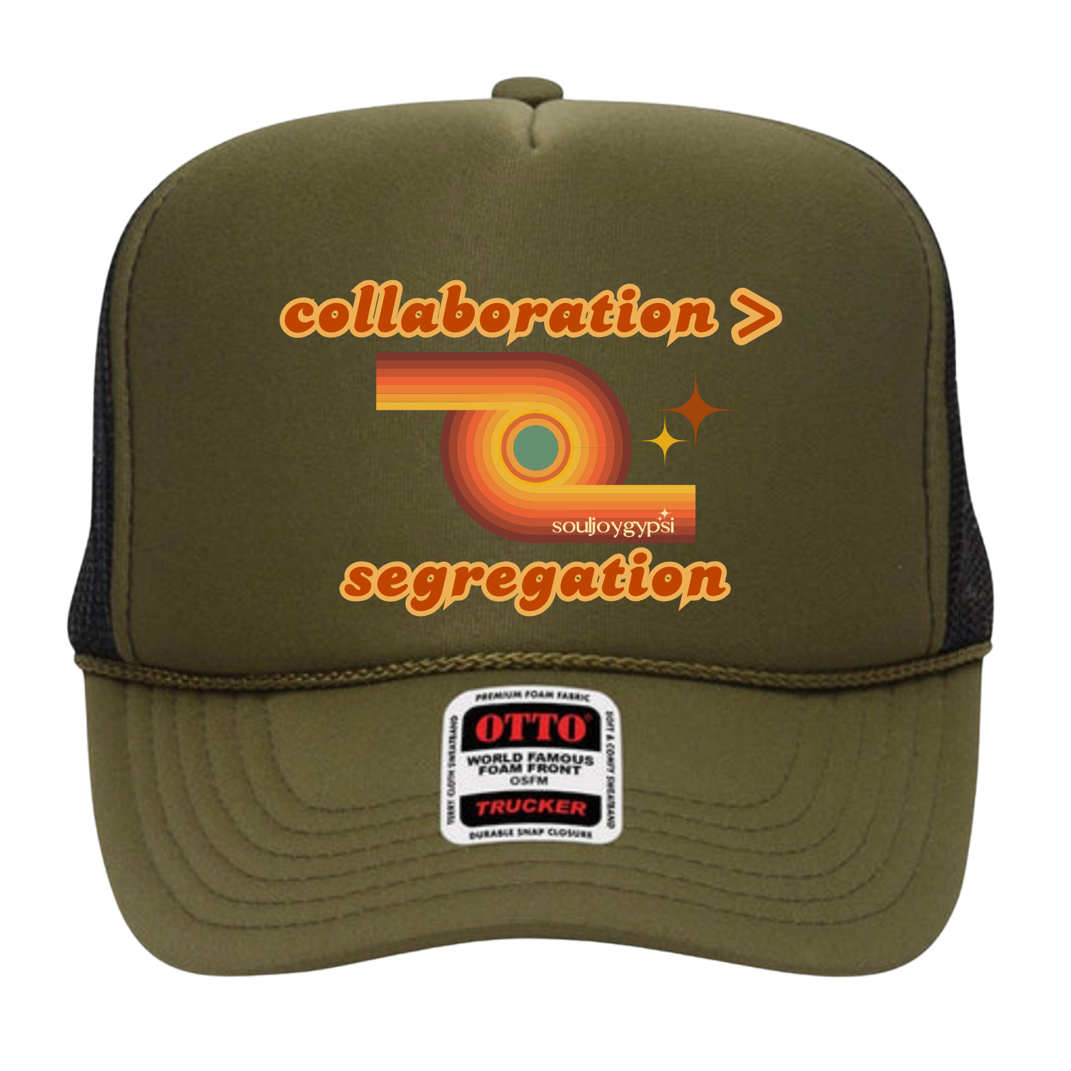 Collaboration > segregation TRUCKER HAT (orange retro)