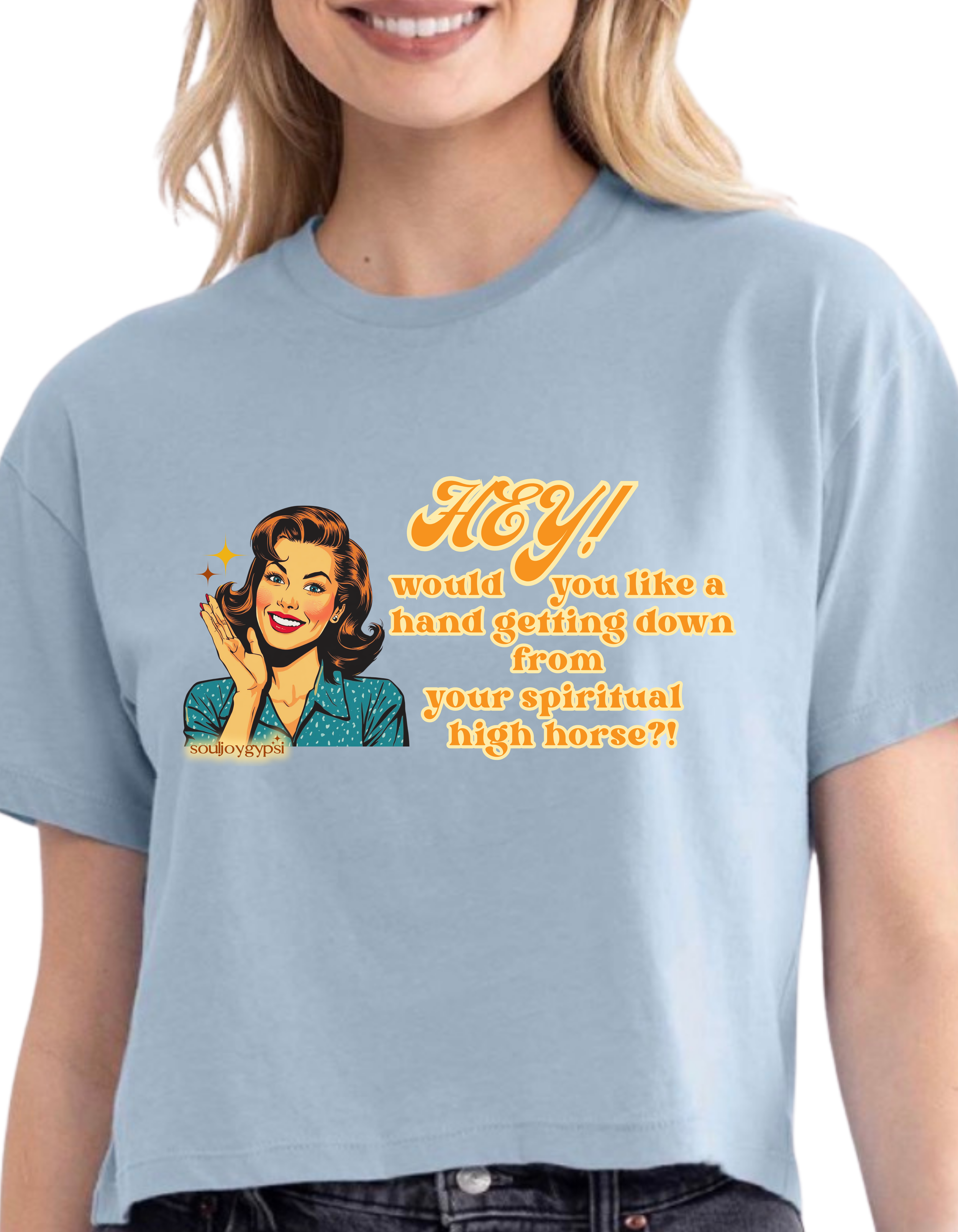 Spiritual high horse CROP TEE