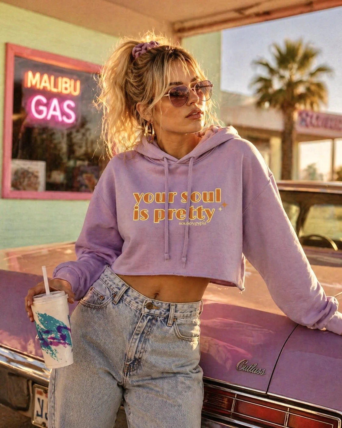 Soul pretty CROP HOODIE