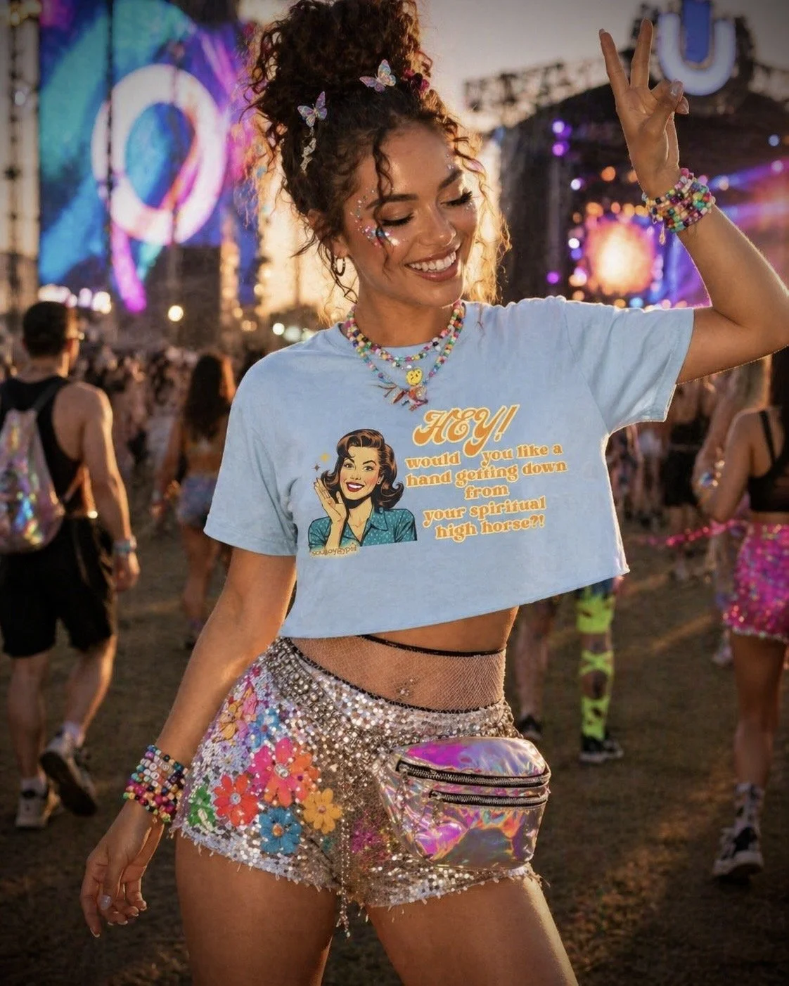 Spiritual high horse CROP TEE