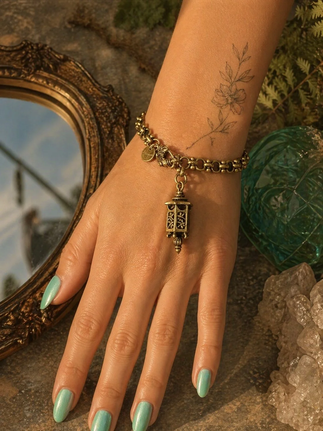 "The Seeker" BRASS PENDULUM BRACELET
