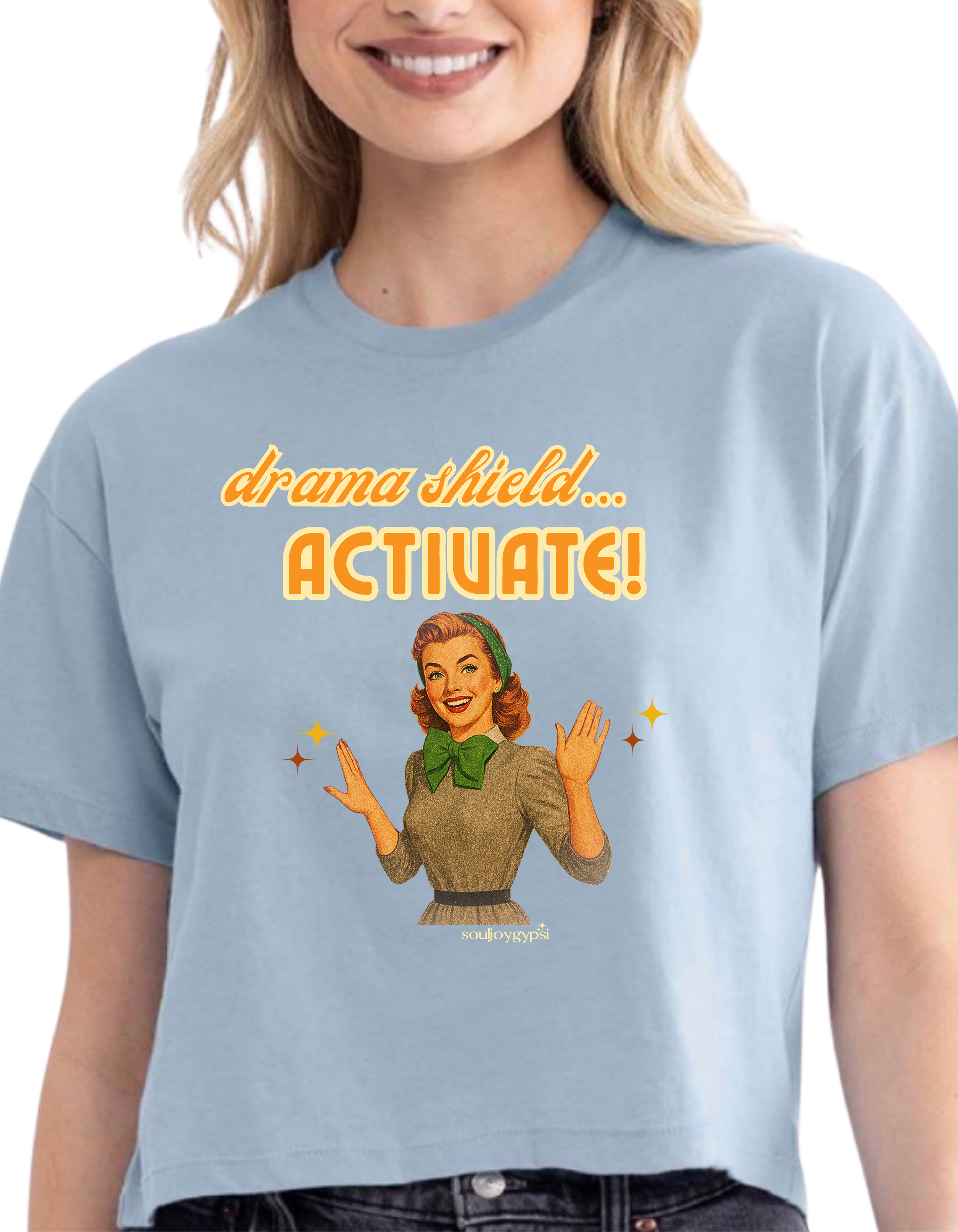 Drama shield CROP TEE