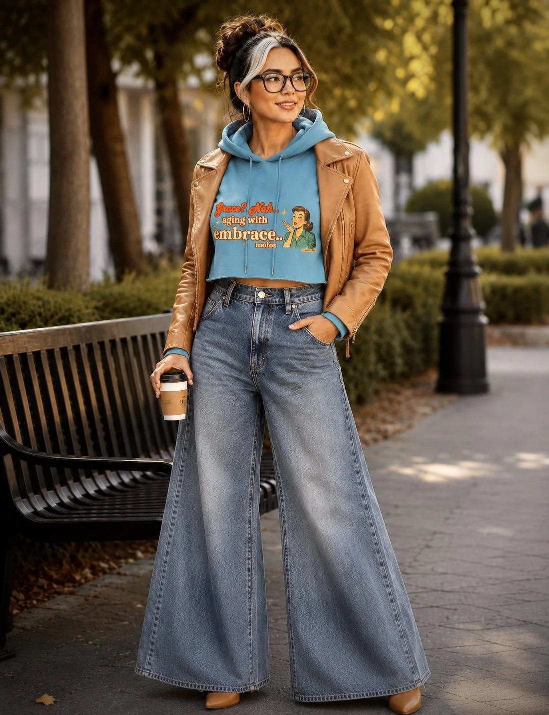 Aging with Embrace CROP HOODIE
