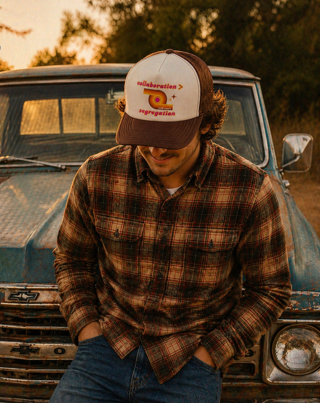 Collaboration > segregation TRUCKER HAT (pink retro)