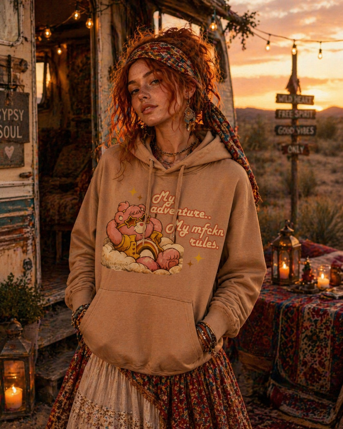 SJG mantra- My adventure, my rules HOODIE