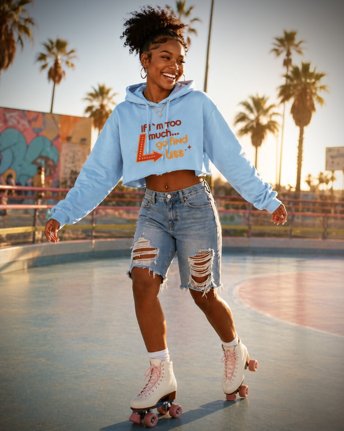 Go find less CROP HOODIE