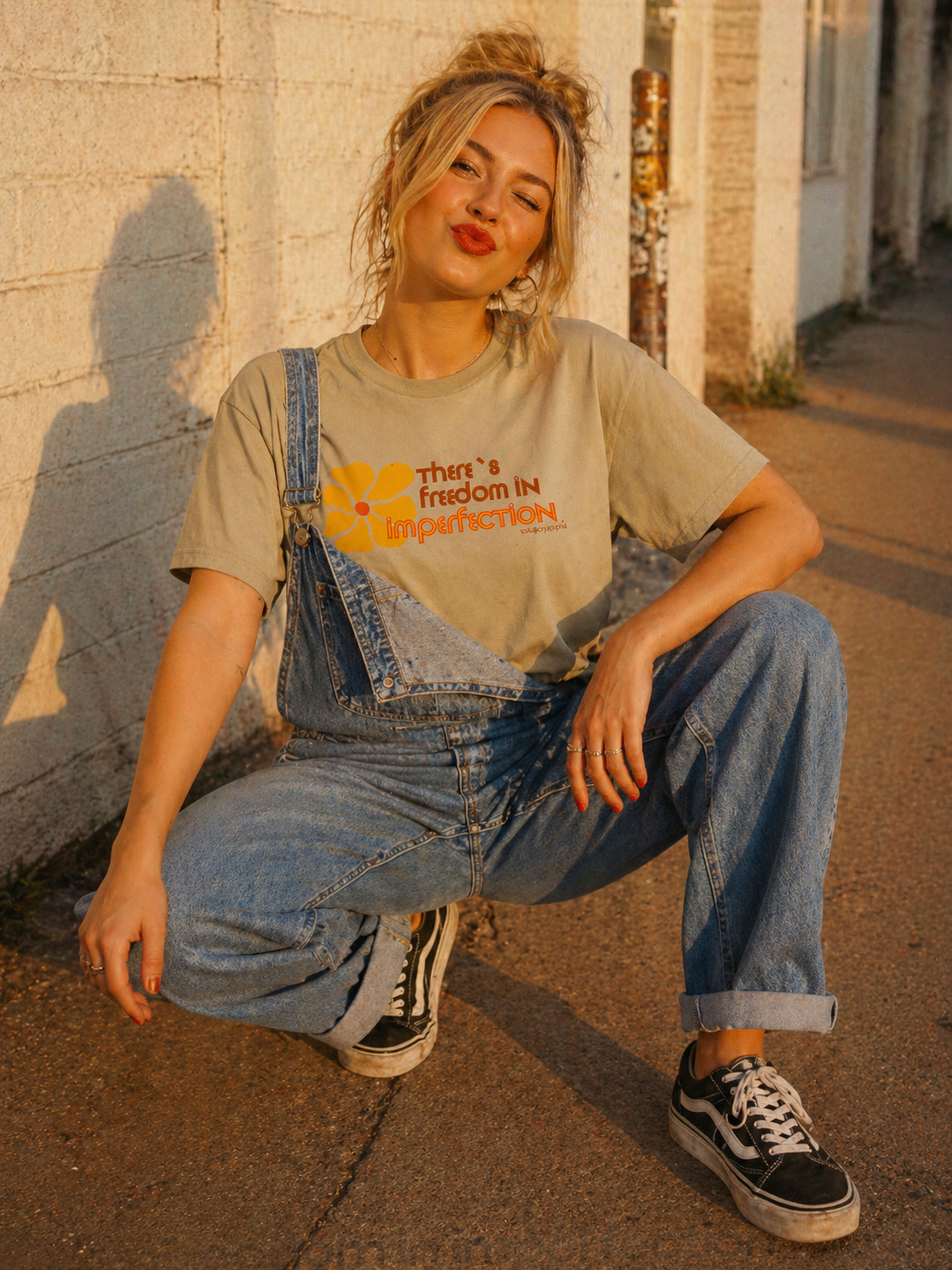 Freedom in imperfection CROP TEE