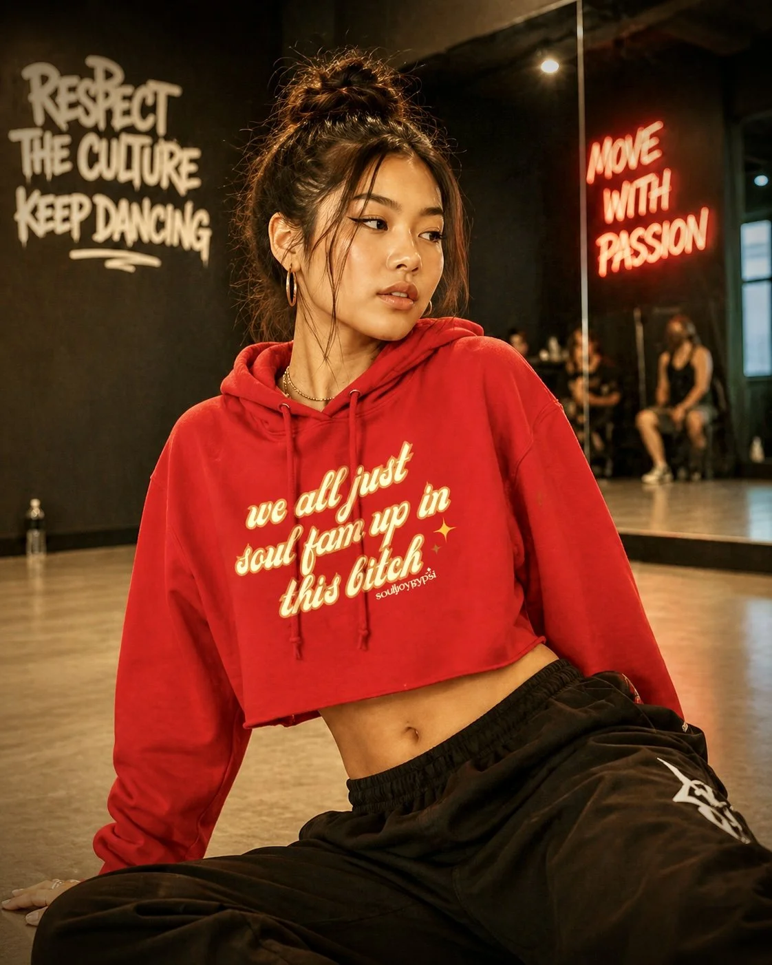 Soul fam CROP HOODIE